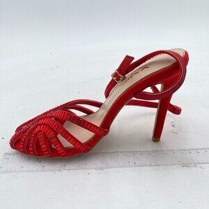 XYD Vibrant Red Strappy Sandals